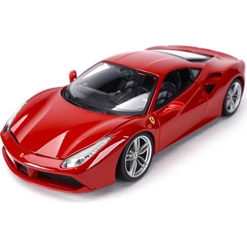 Bburago 1:18 488 GTB Sports Car Static Simulation Die Cast Vehicles Collectible Model Car Toys