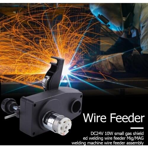 DC 24V 10W Mig Welder Roll Wire Feed Motor 0.6-1.0mm Soldering Assistant Wire Feeder Machine Mini MIG Welding Tin Wire Dispenser
