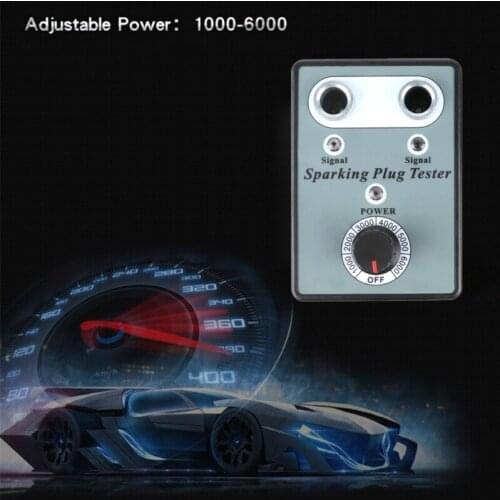 Spark Plug Tester Analyze Car Motorcycle Adjustable Dual Hole Ignition Detector Plug 12V Diagnostic Tool A70F