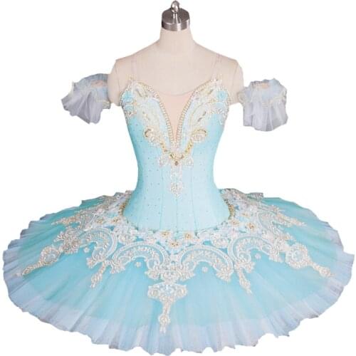 High grade professional ballet adult children lake swan blue ballet tutu skirt women and Children ballet tutu dress