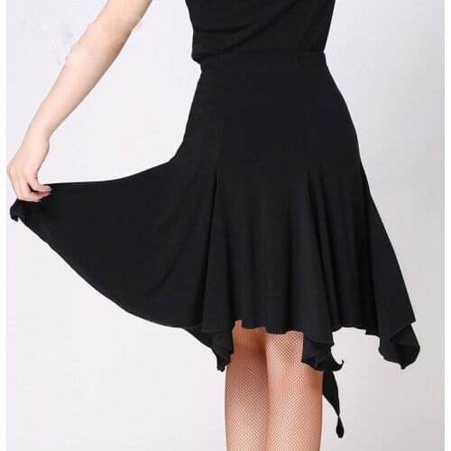 Sexy Women Latin Dance Skirts Black Latin Dance Practice Wear Cha Cha Rumba Samba Ballroom Dance Dress Women Latin Skirt SL1917