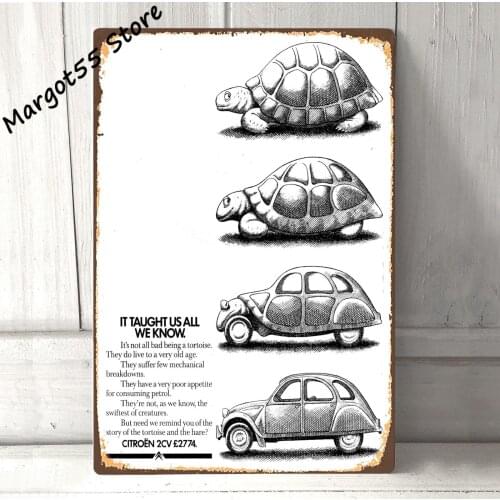 Citroen 2CV Funny Metal Tin Sign Metal Sign Home Garage Man Cave Pub Bar Wall Decor Wall Poster(20cmx30cm)