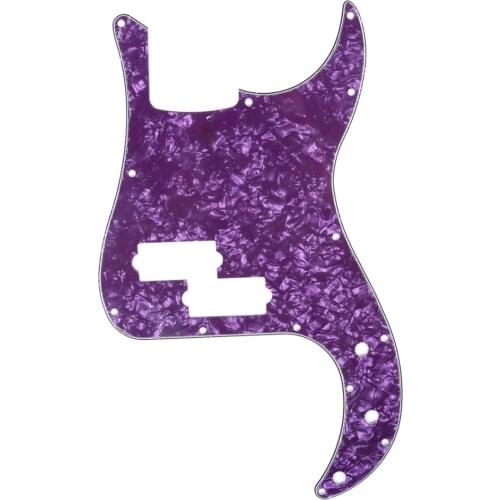 Musiclily 13 Hole P Bass Pickguard for Fender American/ Mexican Standard Precision Bass, 4Ply Purple Pearl