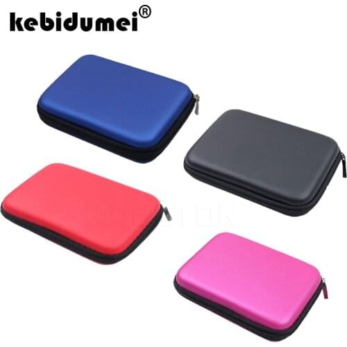 Kebidumei For HDD Protection Bag Solid color Cute Portable Carry Enclosure Case External Hard Drive 2.5 inch USB Cable storage