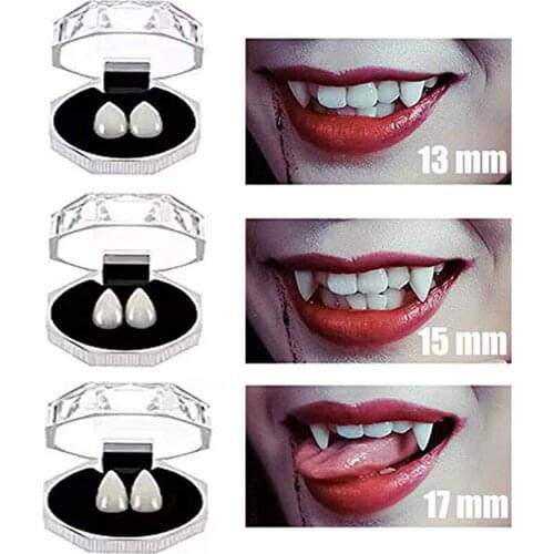 Vampire Teeth Fangs Dentures Props Halloween Costume Props Zombie Devil Fangs Tooth With Dental Gum
