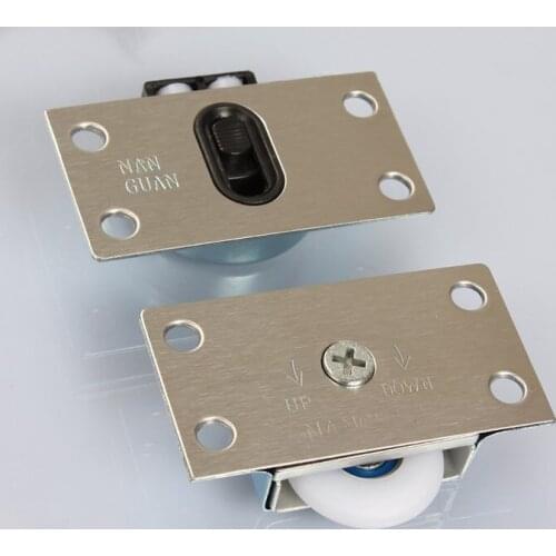 1 Set Stainless Steel Wardrobe Cabinet Sliding Door Pulley Nylon Single Wheel Furniture Parts