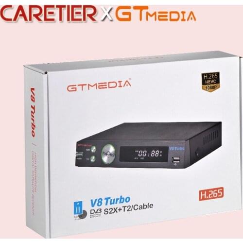 10PCS/LOT GTMedia V8 Turbo Gtmedia V8 pro2 H.265 Full HD DVB-S2+T2+DVB-C Satellite Receiver upgrade freesat v8 golden V8 NOVA