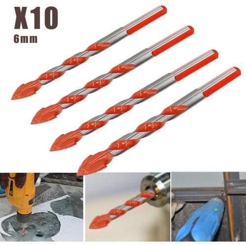 10pcs Drill Bits Ceramic Wall Tile Drill Set Glass Marble Drill Hand Electric Drill Alloy Drill Cement Glass Cement Hole Opener