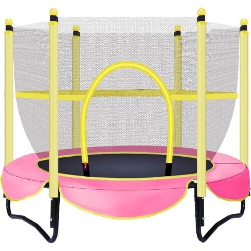 150cm Outdoor Trampoline with Net Safety Enclosure & Sucker Quiet Stable Strong for Kids Adult Teens Sping Pad Bounding Bed