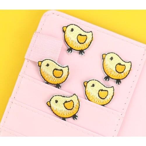 5PCS Chick Patches Cartoon Animal Embroidered Applique Iron on Patch for Clothing Stickers DIY Kids Clothes Sewing Accessories