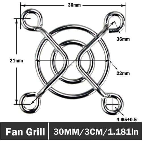 60pcs/lot Metal Computer Case Cooling PC Fan Grill Finger Guard Protector 30mm 3CM