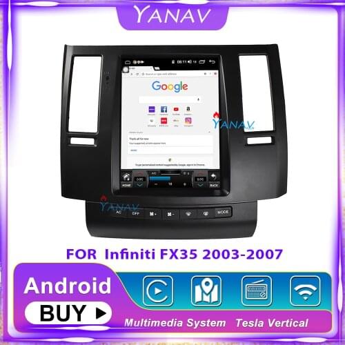 Car android multimedia system Radio player For-Infiniti FX35 2003-2007 car stereo Tesla style Vertical Screen Car GPS navigation