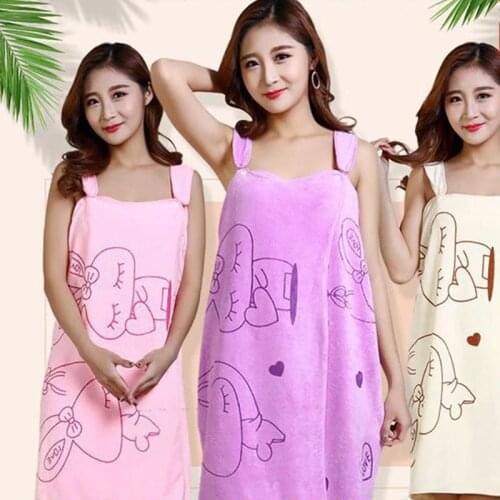 Bath Towel Superfine Fiber Women Bathrobe Quick Dry Soft Absorbent Towel For Home Spa Beach Towel