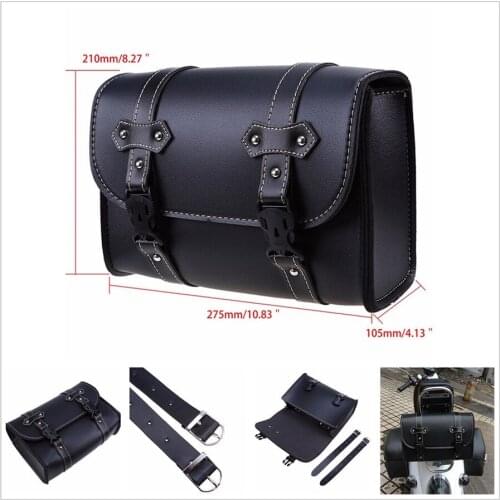 Free shipping 1pcs PU Leather Motocross Riding Saddle Luggage Side Back Tail Pouch Tool Bag Storage Bag Motorcycle Saddle Bag