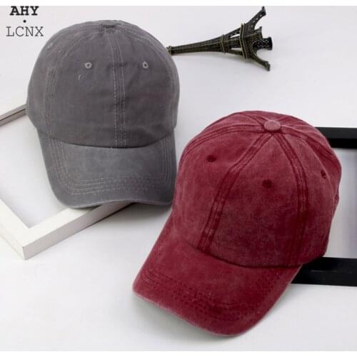 New Fashion Baseball Cap Plain Color Washed Cotton Caps Men & Women Casual Hat Adjustable Outdoor Hats Cool Trucker Snapback Cap