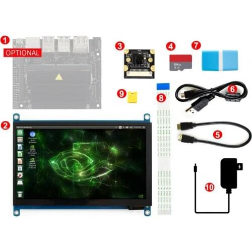 US/EU/UK Power Supply Jetson Nano Pack (Type C) With Display Camera TF Card