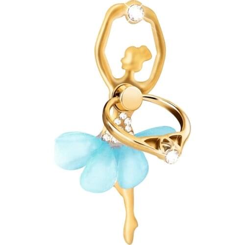 360 degree Crystal girl mobile phone stand holder Ballerina girl Finger Ring Smartphone Stand Holder For all Phone socket