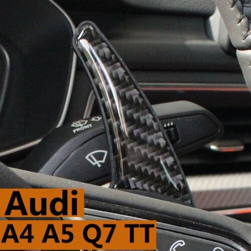 To adapt to the new audi A4 A5 Q7 TT TTS shift dial Modification for carbon fiber steering wheel car interior 3 d stickers