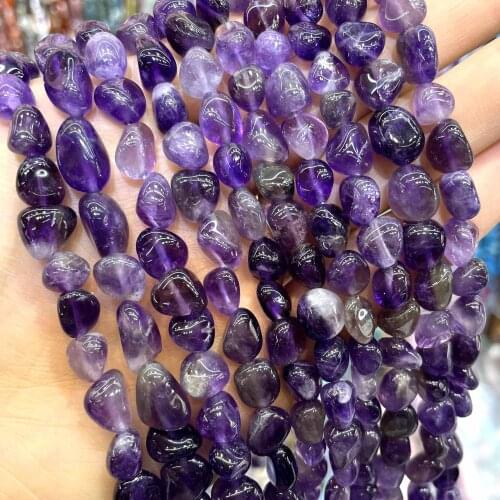 5-10mm Natural Irregular Purple Amethysts Crystal Loose Beads For Jewelry Making DIY Ear Studs Bracelet Necklace Accessories