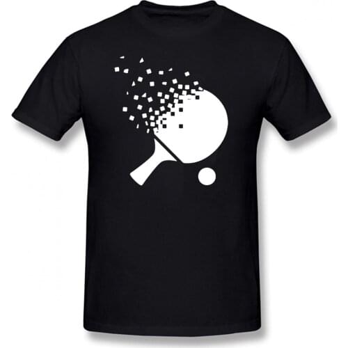 Casual Tops Tees Men Cotton O-Neck Short Sleeve Sport T-Shirts Funny Table Tennis Printed T Shirt Mens Tees Oversize