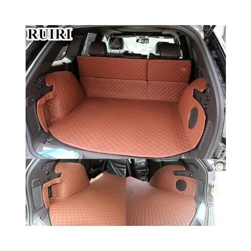 Good quality! Full set car trunk mats for Jeep Grand Cherokee WK2 2018-2010 waterproof durable boot carpets cargo liner mats