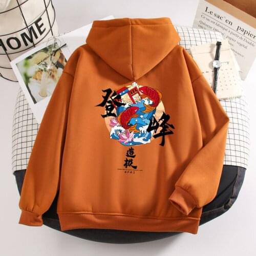 Cartoon Printed Pullover Sweatshirt Plus Size Chinese Style Graphic Hoodies Aesthetic Harajuku Hip Hop Streetwear Casual Hoodies