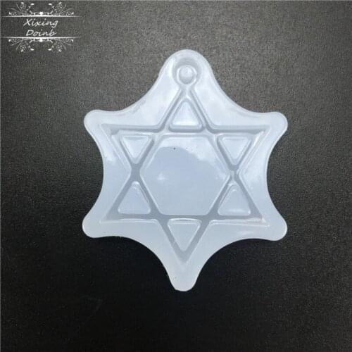 Crystal pendant tools hexagonal silica gel mold cake decoration tools drop glue decorative resin tools handmade process
