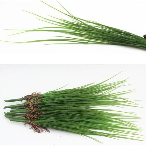 Artificial Green Plant Fine Grass 45cm Plastic Green Garden Potted Home Grass Decoration T8C8
