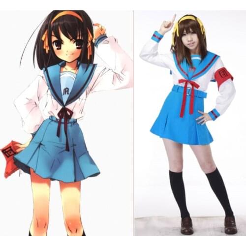 Suzumiya Haruhi No Yuuutsu anime cosplay Suzumiya Haruhi winter school uniform cosplay halloween costumes