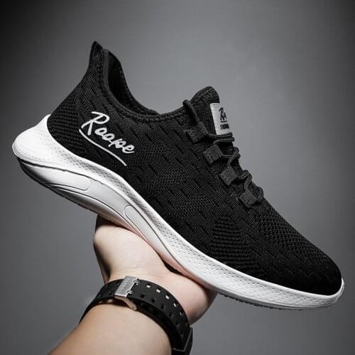 White Mens Sneakers Shoes Mesh Breathable Outdoor Running Sports Shoes Lightweight Comfortable Chaussure Homme Casual Big Size