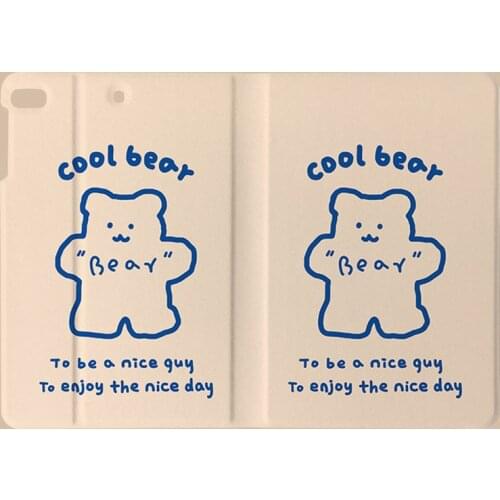 Cute Lovely Bears Silicone Silk TPU Cover For iPad Mini 12345 Stand Cases For iPad 23456 Smart Tablet Back Cover For iPad 10.2