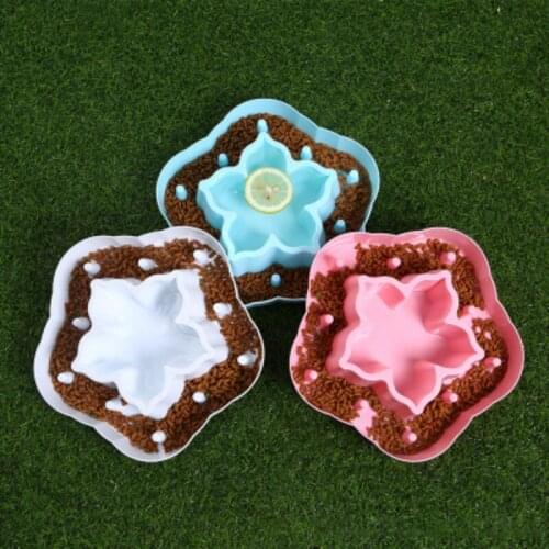 New Pet Dog Slow Feeder Bowl Plastic Anti Choking Puppy Cat Eating Dish Bowl Anti-Gulping Food Plate Dogs Feeding Supplies