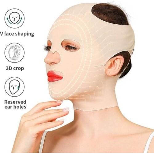 3D Reusable Face lifting Mask Anti Slimming Bandage V Shaper Full Face Lift Slim Sleeping face Mask Beauty Breathable