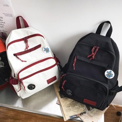 Fashion Nylon Backpack Simple Lady Backpacks Cute Girl School Bag Large Capacity Daily Book Bags 2021 Leisure Rucksack