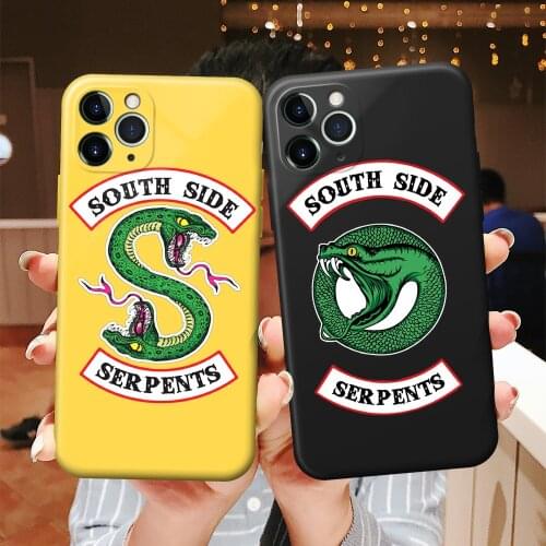 YIKS American TV Riverdale Southside Serpents Phone Case For iPhone 12 11 Pro 12mini XS MAX XR X 7 8 SE 6Plus Soft Silicone Cove