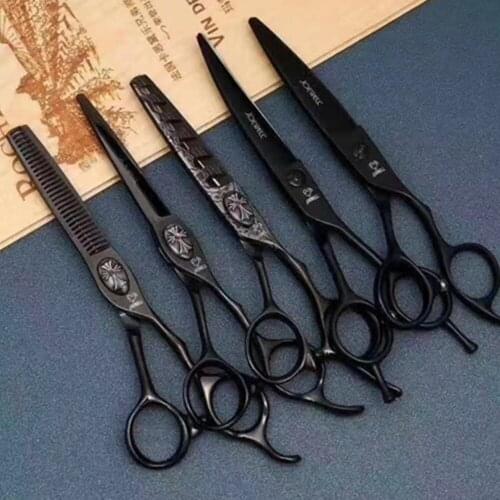6 Professional Hair Salon Structure Scissors Set Cutting Barber Haircut Thinning Shear Scissors Hairdressing Hair Tools Scissors