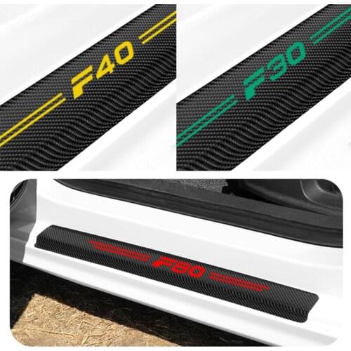 Car Door Sill Plate Scuff Sticker Door threshold Decoration Carbon Fibre Sticker For BMW F80 F82 F83 F85 F87 car accessories