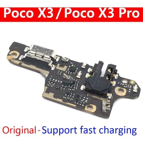 New Charger Board PCB Flex For Xiaomi POCO X3 NFC Global Version USB Port Connector Dock Charging Cable Replacement part