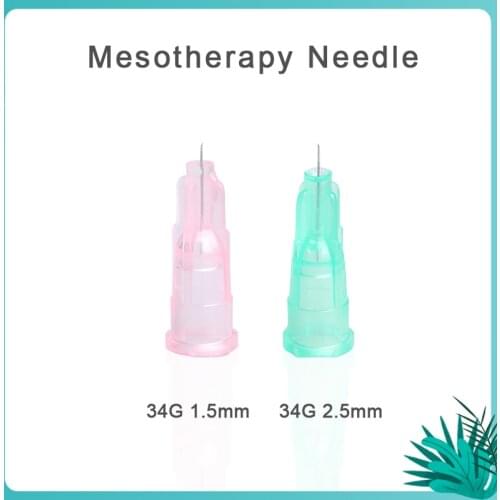 10pcs Disposable Hypodermic Needle 34G 1.5mm 2.5mm Meso Filler Injection Mesotherapy Needle Cosmetic Sterile Needles