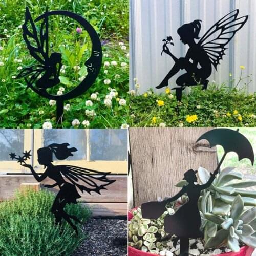 Fairy Garden Metal Iron Crafts Pendant Garden Decoration Indoor and Outdoor Ornaments Interesting Hot Garden Statues & Sculpture