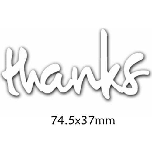Thanks Enhlish Words Metal Cutting Dies DIY Scrapbooking Embossing Paper Cards Making Crafts Supplies New 2019 Diecut