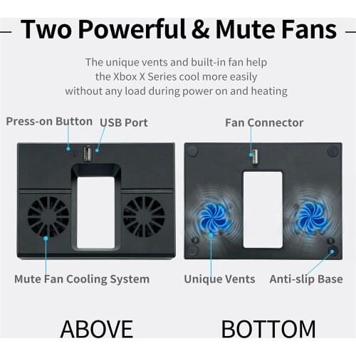Quiet USB Heat Dissipation Fan Mini Game Controller Cooling Fan for XBox Series X Game Console Accessories