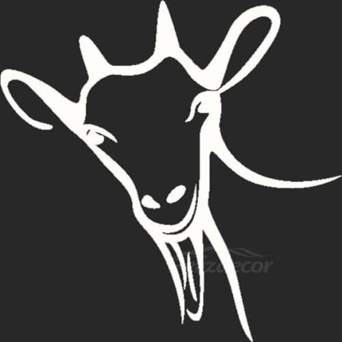 Smiling Old Goat Head Vinyl Car Bumper Sticker Black/White Modern Removable Styling Decoration Hot Selling Art Mural ZP0590