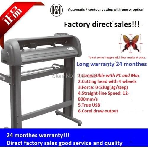 Very good quality Vinyl Contour Cutter Plotter 720IP read registration marks for label etc cutting 630mm