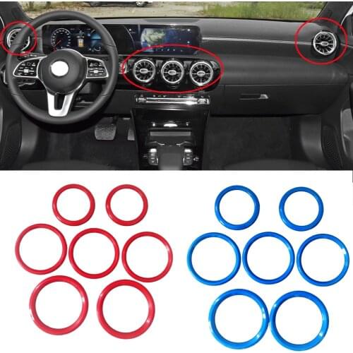 Air outlet sticker/Instrument Panel Air Outlet Decoration Ring For Mercedes Benz A W177 B W247 GLB X247 CLA C118 GLA H247 2020