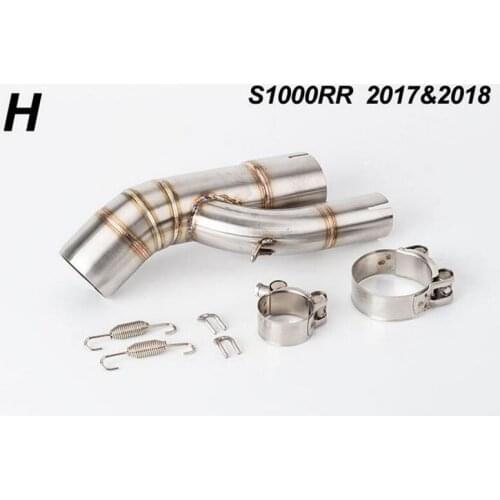 For S1000RR 2017 2018 Years Slip on Motorcycle Exhaust Muffler Middle Link Pipe S 1000 RR S1000RR Mid Tube Escape Accessories