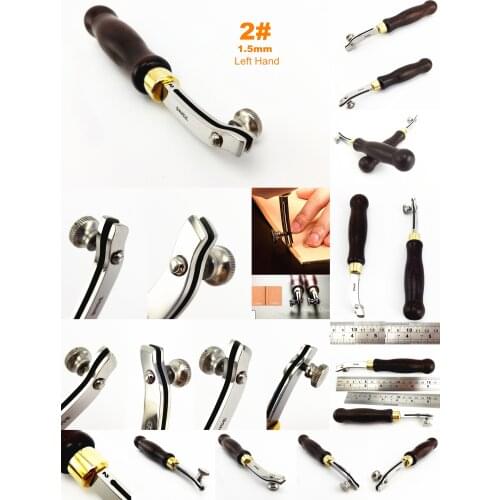 1pc 1.5mm Leather Craft Press Concave Groove Line Edge Side Creaser Edger Decorate Tool Knife Cutter Punch Chisel Groover Skiver