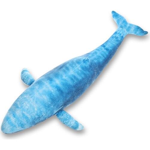 1PC 55/70cm Lovely Blue Whale Plush Toys Cute Animals Marine life Big Shark Doll Soft Stuffed Toy Fish Children Girls Xmas Gift