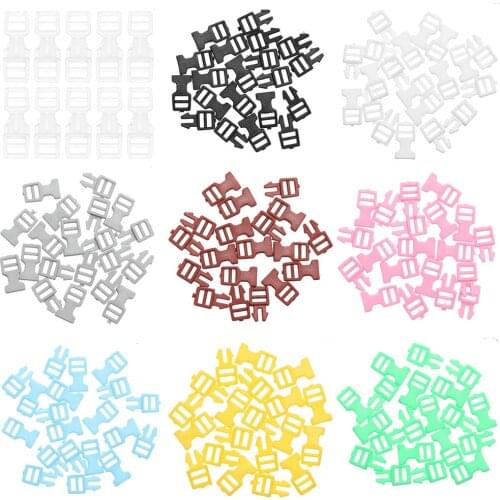 10pcs 4mm Mini Buckle Plastic Buckles Handmade Backpack Button Dog Collar Strap DIY Bracelet Outdoor Camping Webbing Asseccories