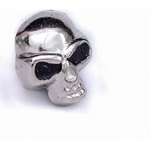 10X Biker Silver Two-Tone ET Alien Skull LeatherCraft Conchos Button Rivet Back